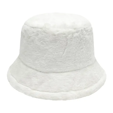 Sombrero de Pescador de Mujer Cálido de Invierno Estilo Coreano Peluche Engrosado a Prueba de Viento Color Sólido Gorro de Cuenca Para Exterior Diario