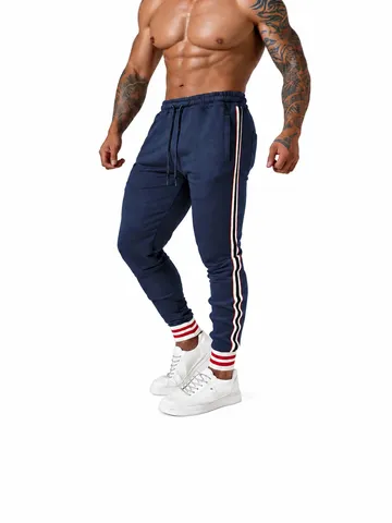 Pantalon de Jogging Casual pour Homme avec Bande Latérale Slim Fit