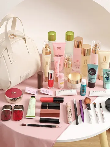 Große Kapazität PU Leder Muschel Make-up Tasche Tragbarer Reise Kosmetik Organizer Wasserdichte Kulturbeutel Für Damen