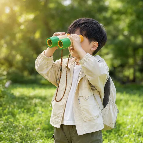 Kids Wooden Outdoor Adventure Toy Set Binoculars Magnifying Glass Compass Simulation Pretend Play Exploration Toys For Children