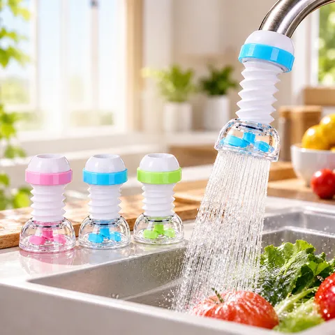 Ugello del Rubinetto della Cucina Ruotabile Antispruzzo Risparmio Idrico Aeratore del Rubinetto Estensore Con Filtro in Pietra Maifan Ugello PP Casa