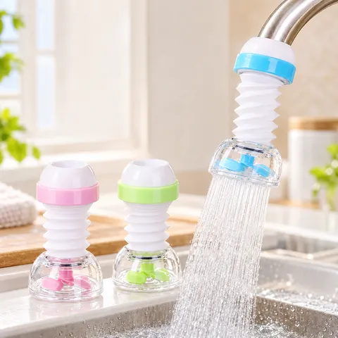Ugello del Rubinetto della Cucina Ruotabile Antispruzzo Risparmio Idrico Aeratore del Rubinetto Estensore Con Filtro in Pietra Maifan Ugello PP Casa