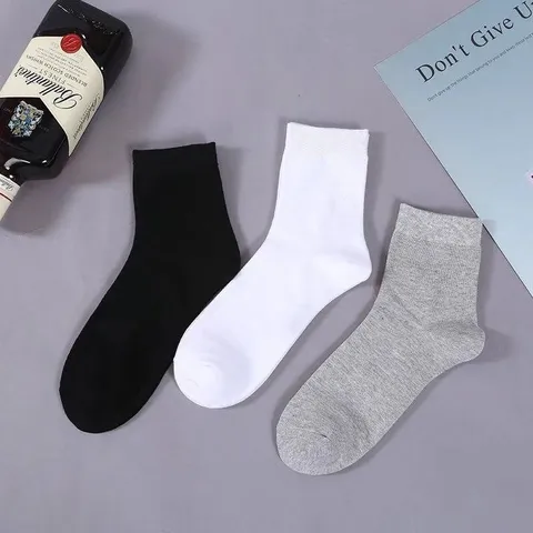 Herren Casual Polyester Socken Wadenlange Boot Unsichtbare Socken Einfarbig Gestreift Atmungsaktiv Bequeme Business Socken Für Den Alltag