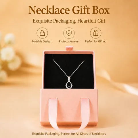 Square Cardboard Drawer Jewelry Box With Satin Ribbon Handle Velvet Lining For Earrings Rings Necklace Bracelet Gift Packaging