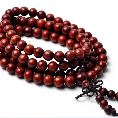 108 Buddhistische Gebetsperlen Armband Sandelholz Holzperlen Wickelarmband Für Autoanhänger Unisex Meditationsschmuck