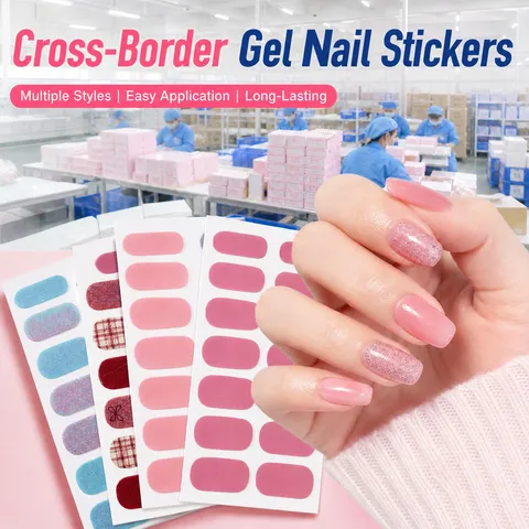 Pegatinas de Uñas de Gel 3D Calcomanías de Manicura de Resina Ecológica Mate Brillo Impermeable Larga Duración DIY Nail Art para Mujeres
