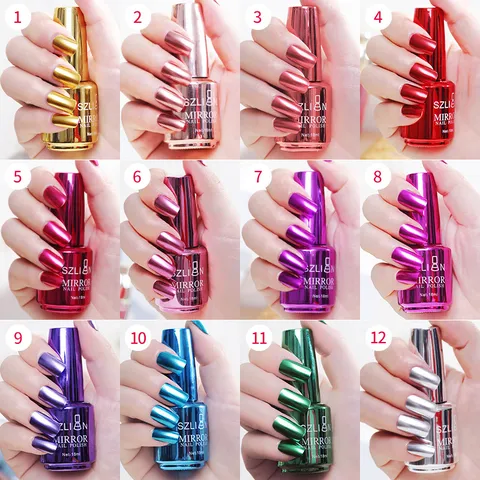 Flaconi Vuoti per Smalto con Effetto Specchio Metallico Campioni Contenitori Ricaricabili in Plastica Ingrosso Flaconi per Manicure da Donna
