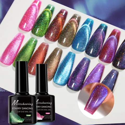 Katzenauge Gel Nagellack Starry Dancing Magnetisch UV LED Soak Off Glitzer Schimmer Professionelles Nail Art Werkzeug