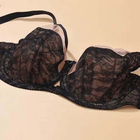 Ensemble de Lingerie en Dentelle Grandes Tailles pour Femmes Soutien-Gorge Et Culotte Haut Et Bas Bonnet Complet Mince Sexy