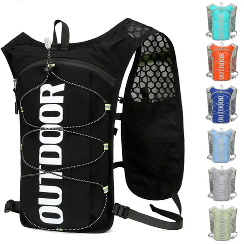 Lightweight Nylon Running Hydration Backpack Vest Reflective Marathon Cycling Hiking Outdoor Sport Vest For Men Women