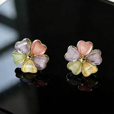 Pendientes De Borlas Bohemios Étnicos Retro Aleación Flor Tallada Luna Hueca Jhumka Campana Pendientes Colgantes Con Poste Acero