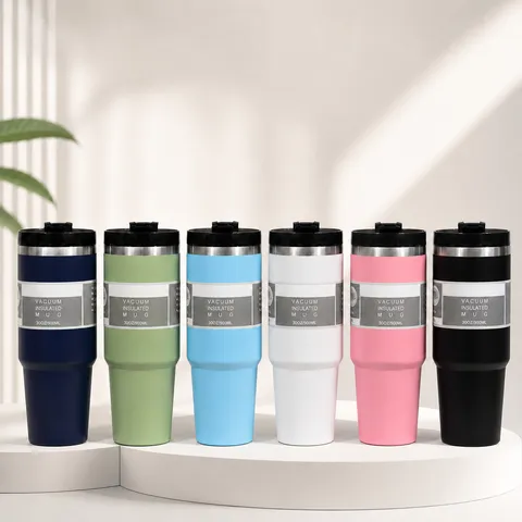 Grande Capacità Acciaio Inossidabile Vuoto Tazza Isoterma Con Cannuccia Portatile Auto Tazza Acqua Viaggio Sport Caffè Tazza