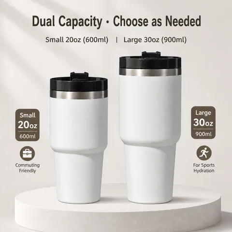 Grande Capacità Acciaio Inossidabile Vuoto Tazza Isoterma Con Cannuccia Portatile Auto Tazza Acqua Viaggio Sport Caffè Tazza