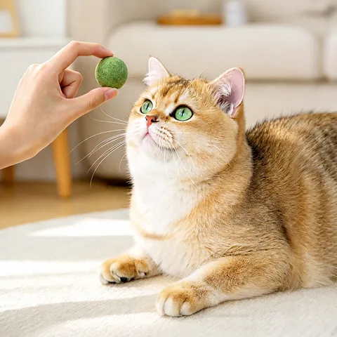 Natürliche Katzenminze Bälle Für Katzen Zahnpflege Kauspielzeug Interaktive Kätzchen Leckerli Komprimierte Grasbälle Mit Federn