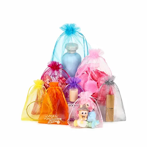 Organza Kordelzug Beutel Durchsichtiges Netz Schmuckbeutel Für Hochzeit Party Geschenkverpackung Kleine Süßigkeitentüte