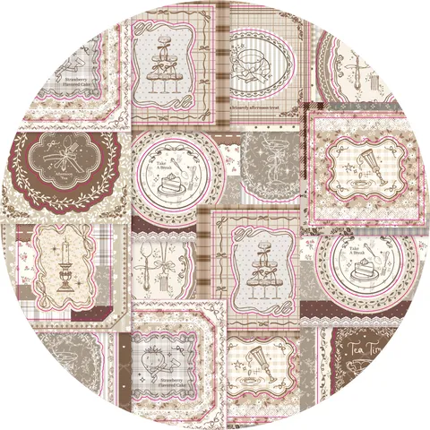 Pegatinas de Borde con Patrón Calado de Encaje Pastel de Té de la Tarde Retro para Scrapbooking DIY Collage Guka