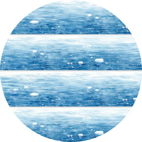 Nastro PET del Lago Ghiacciato Invernale Onde d'Acqua del Ghiaccio Galleggiante Nastro Washi Per Scrapbooking Decorazione per Ufficio