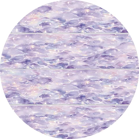 Purple Shimmer Ripples PET Decorative Tape For Scrapbooking Water Ripple Pattern Starlight Journal DIY Craft Tape Planner Sticker