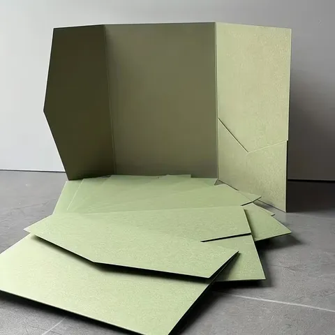 Conjunto Invitación Boda Estilo Europeo Tríptico Sobre de Bolsillo Tarjetas RSVP Florales Papel Perlado Celebración
