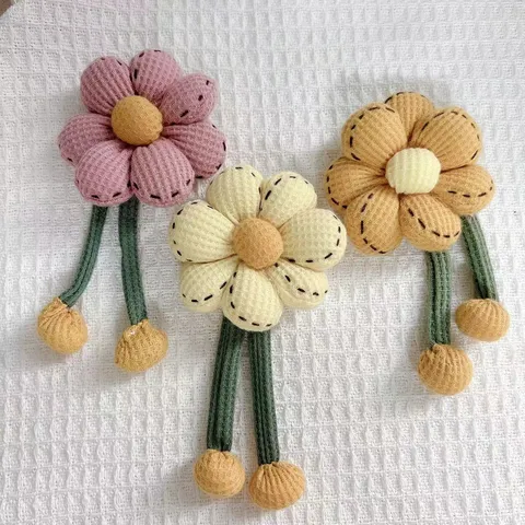 Pastoral Sunflower Cloth Flower Brooch Pin DIY Fabric Accessory Cute Bag Decoration For Kids Women Gift Sunflower Pendant