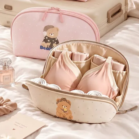 Portable Travel Underwear Storage Bag Polyester Waterproof Large Capacity Organizer For Lingerie Socks Clothing Accessory