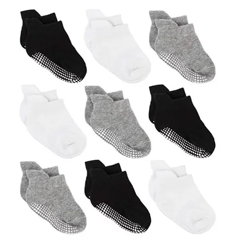 Kinder Rutschfeste Füßlinge Baumwolle Atmungsaktiv Gekämmte Baumwolle Jacquard Punktkleber Ankle Boat Socken Für Kleinkinder Jungen Mädchen