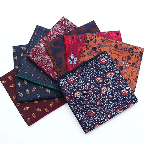 Pochette de Costume Homme Affaires Paisley Floral Jacquard Mouchoir Pour Costume Mariage Banquet Fête Polyester Accessoires Homme
