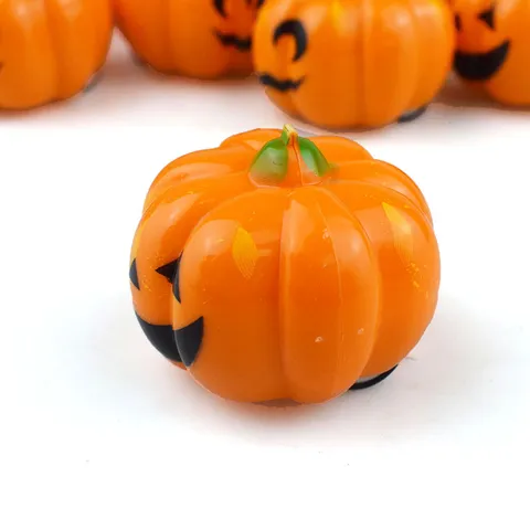 Voitures Jouets à Rétrofriction Citrouille d'Halloween Mini Véhicules Orange pour Cadeaux de Fête Enfants