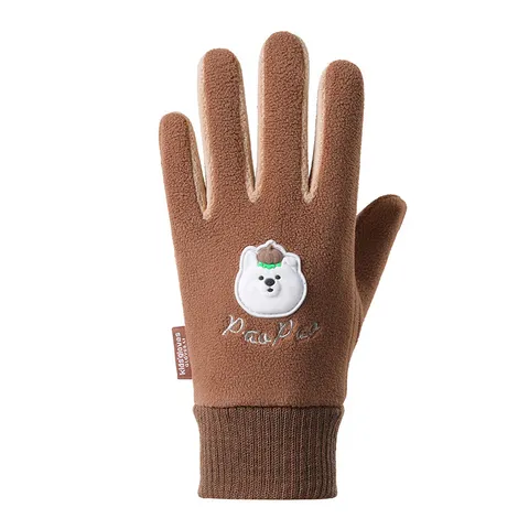 Kids Cartoon Winter Warm Gloves Fleece Lined Windproof Cold Weather Outdoor Cycling Sports Gloves For Boys Girls