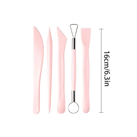Professional Pottery And Clay Sculpting Tool Set With Felt Roll Bag Silicone Dotting Pens Stainless Steel Ball Stylus For DIY Art Crafts