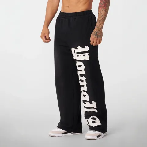 Ανδρική American Retro Casual Φόρμα Κεντημένη από Μείγμα Βαμβακιού Αθλητικό Παντελόνι Ίσια Γραμμή για Γυμναστήριο Προπόνηση