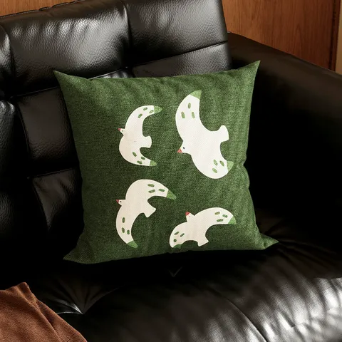 Cuscino Decorativo con Stampa Animale Cartone Animato in Morbido Peluche per Divano Letto Auto Ufficio Casa Orecchini Quadrati Stampati Regalo