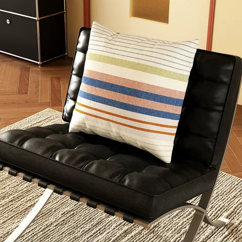 Housse de Coussin en Peluche Géométrique Vintage Douce et Respectueuse de la Peau pour Canapé Bureau Voiture Décoration de Maison Sans Insert