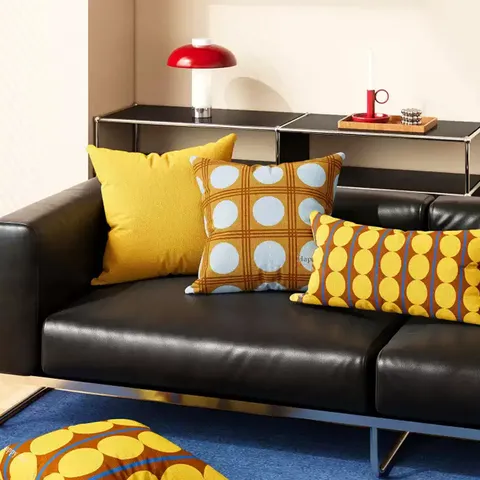 Amerikaans Vintage Sierkussen Pluche Geometrisch Patroon Sofa Kussenhoes Kantoor Auto Slaapkussen Comfortabel Huidvriendelijk Kussen