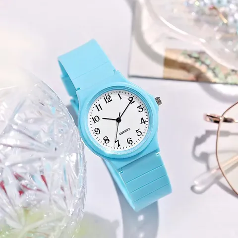 Minimalistische Studenten Quarzuhr Einfache Mode Silikonarmband Analoges Rundes Zifferblatt Armbanduhr Für Herren Damen Alltag