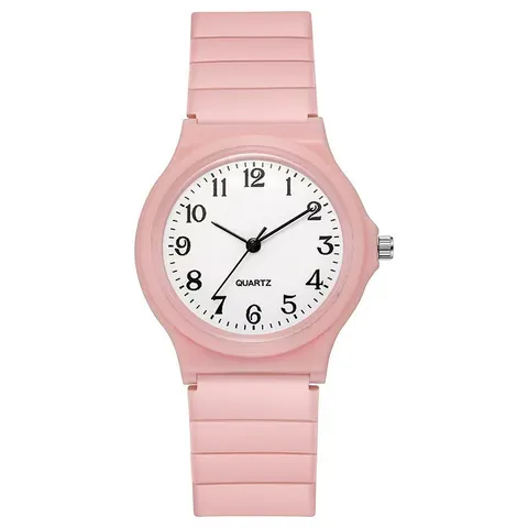 Minimalistische Studenten Quarzuhr Einfache Mode Silikonarmband Analoges Rundes Zifferblatt Armbanduhr Für Herren Damen Alltag