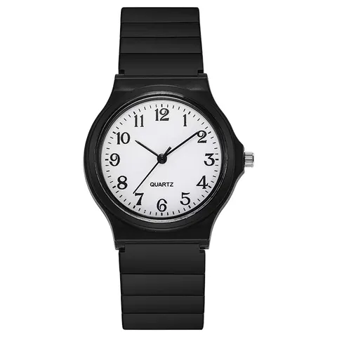 Minimalistische Studenten Quarzuhr Einfache Mode Silikonarmband Analoges Rundes Zifferblatt Armbanduhr Für Herren Damen Alltag