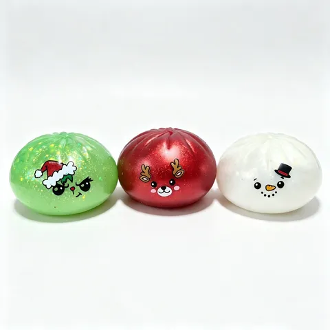 Weihnachten Schneemann Rentier Weihnachtsmann Squishy Stressabbau Spielzeug Weich Glitzer Knödel Geformt Festlich Zappelspielzeug Für Kinder Erwachsene Geschenk