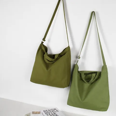 Bolso De Hombro De Lona De Gran Capacidad Mezcla De Poliéster Y Algodón Bolso De Mano Para Estudiantes De Uso Diario Bolso Casual