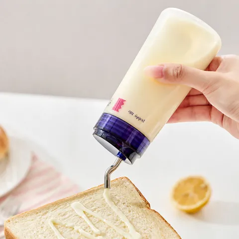 Squeeze Sauce Dispenser Bottle For Kitchen Oil Vinegar Soy Sauce Leak-Proof Cruet Drizzle Pot With Stainless Steel Nozzle No-Drip Kitchen Tool