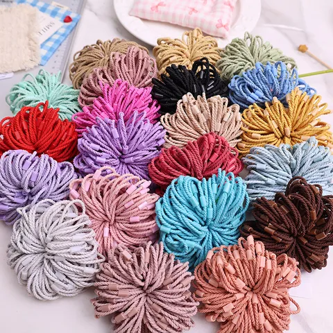 Élastiques à Cheveux Spirale Enfants Colorés Mignons Cordes à Cheveux Torsadées Hautement Élastiques Accessoires Bébé Filles