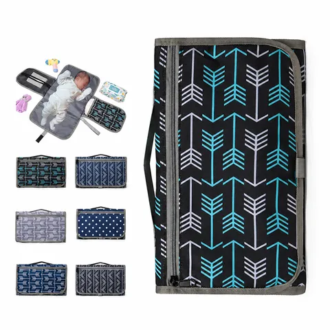 Portable Foldable Baby Diaper Changing Pad Waterproof Nylon Nappy Changing Mat Travel Newborn Baby Storage Bag Mother Outdoor Gear