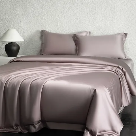 Lyocell Tencel Bedding Set Luxury Silky Solid Color Soft Breathable Duvet Cover And Bed Sheet Set For Home Bedroom