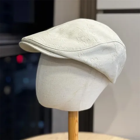 Retro Floral Newsboy Cap For Women Cotton Jacquard Embroidery Painter Hat Fashion Casual Adjustable Autumn Winter Flat Cap