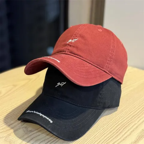 Outdoor Bestickte Buchstaben Baumwolle Baseballkappe Für Herren Damen Verstellbarer Sonnenschutz Gewaschener Twill Freizeit Entenzungenkappe