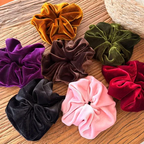 Elegante Fluwelen Haarelastiek Voor Dames Franse Vintage Geroezemoes Koreaanse Stijl Effen Kleur Elastische Haarband