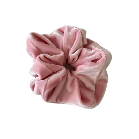 Elegante Fluwelen Haarelastiek Voor Dames Franse Vintage Geroezemoes Koreaanse Stijl Effen Kleur Elastische Haarband