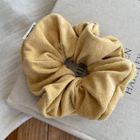 Koreaanse Stijl Retro Fluwelen Scrunchie Effen Kleur Groot Haarelastiek Voor Vrouwen Meisjes Haaraccessoires