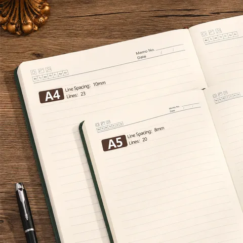 Cuaderno A5 de Piel Sintética de Negocios Con Lazo para Bolígrafo Agenda 2026 Diario Grueso 200 Páginas para Oficina