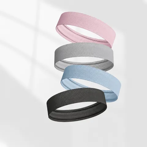 Antislip Siliconen Sport Hoofdband Ademend Zweetabsorberend Haarband Voor Yoga Hardlopen Fitness Macaron Kleuren Acryl Gebreide Hoofdband